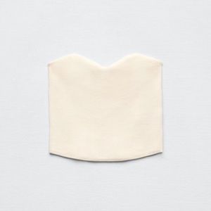 NWT Zara Cream Knit Bustier